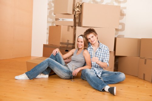 Removal van ready for a local move in Pentonville