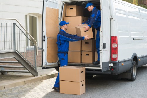 Office relocation planning in Pentonville with team coordination and moving boxes