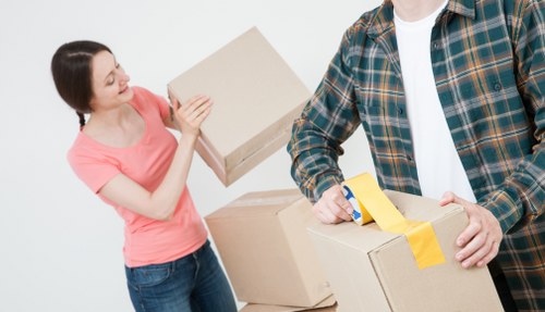 Packing and loading belongings for a Pentonville house move