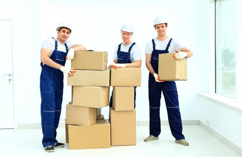 Boxes and furniture prepared for removal services in Pentonville