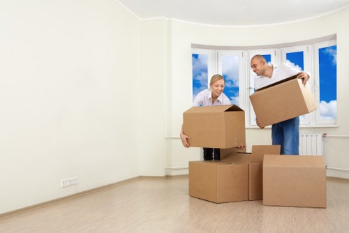 Professional man with van service assisting with home relocation