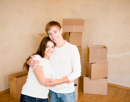 Van loading process with furniture and packed household items