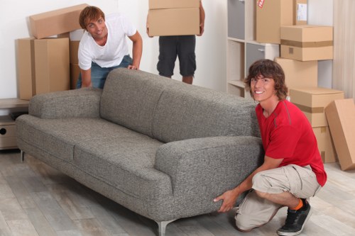 Carefully wrapped fragile items prepared for moving