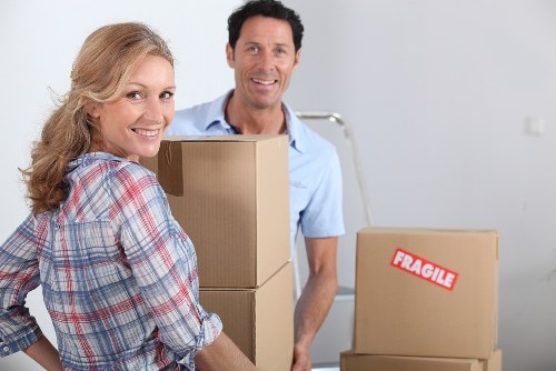 Packed moving van ready for local removals in Pentonville