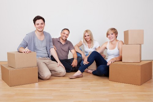 Business moving team preparing an office move in Pentonville